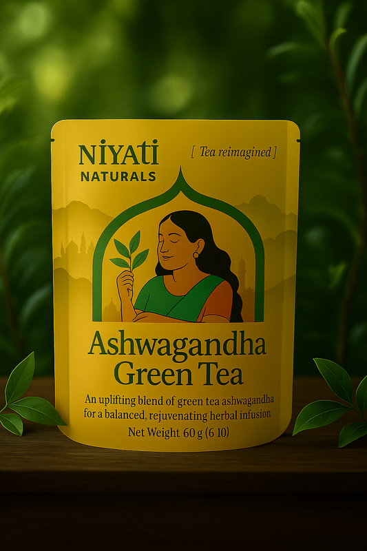 Ashwagandha Green Tea – Natural Calm in Every Sip